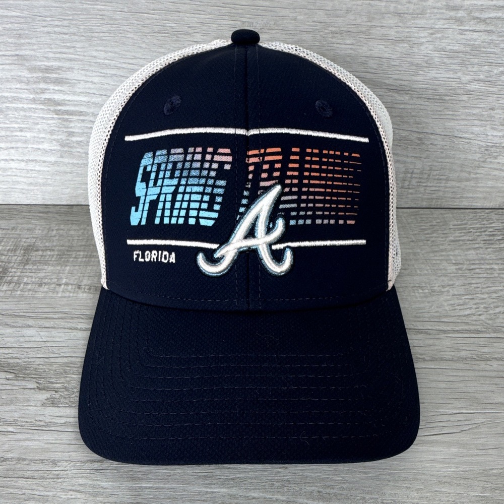 Atlanta Braves '47 Brand SWFL Spring Training Florida Trucker Hat Navy White MLB